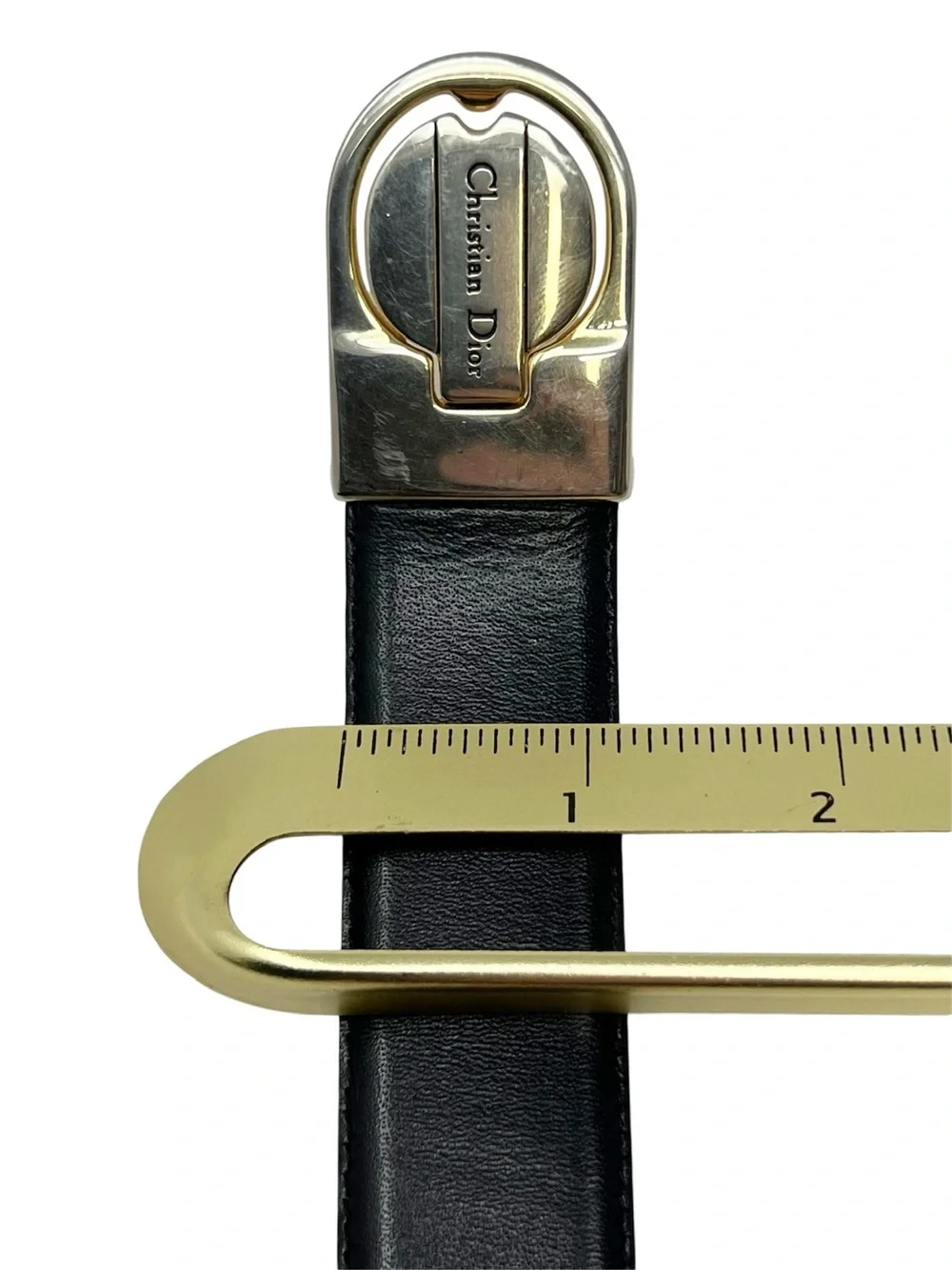 Vintage Christian Dior Reversible Men’s Belt Size 34 Black/Brown Leather VTG
